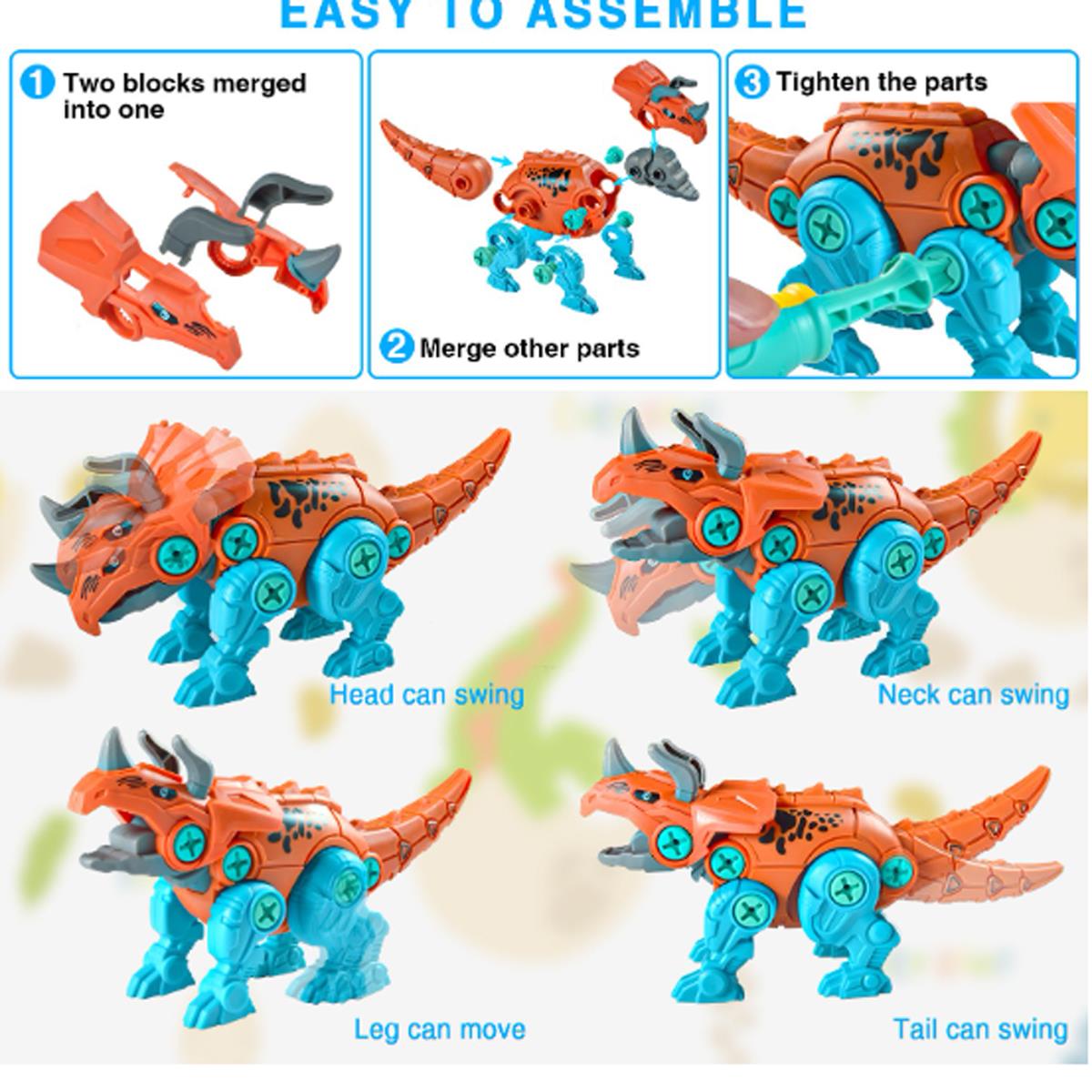 XUEYU Take Apart Dinosaur Toys Kids 3-8 Years Old