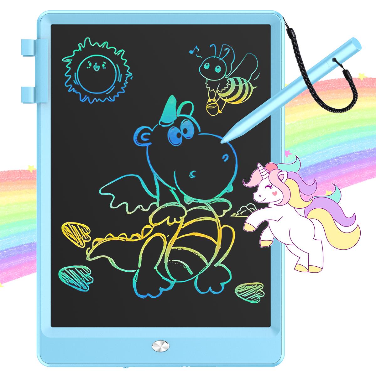 10 Inch LCD Writing Tablet, Colorful Toddler Doodle Board Drawing Tablet