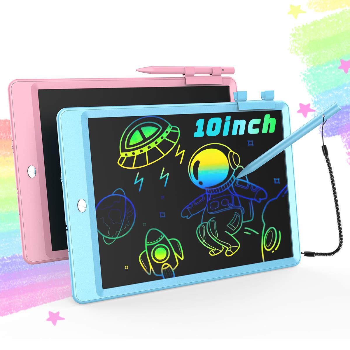 LCD Writing Tablet for Kids, 10 Inch Toddlers Doodle Board, Learning Toys, Reusable Drawing Pad