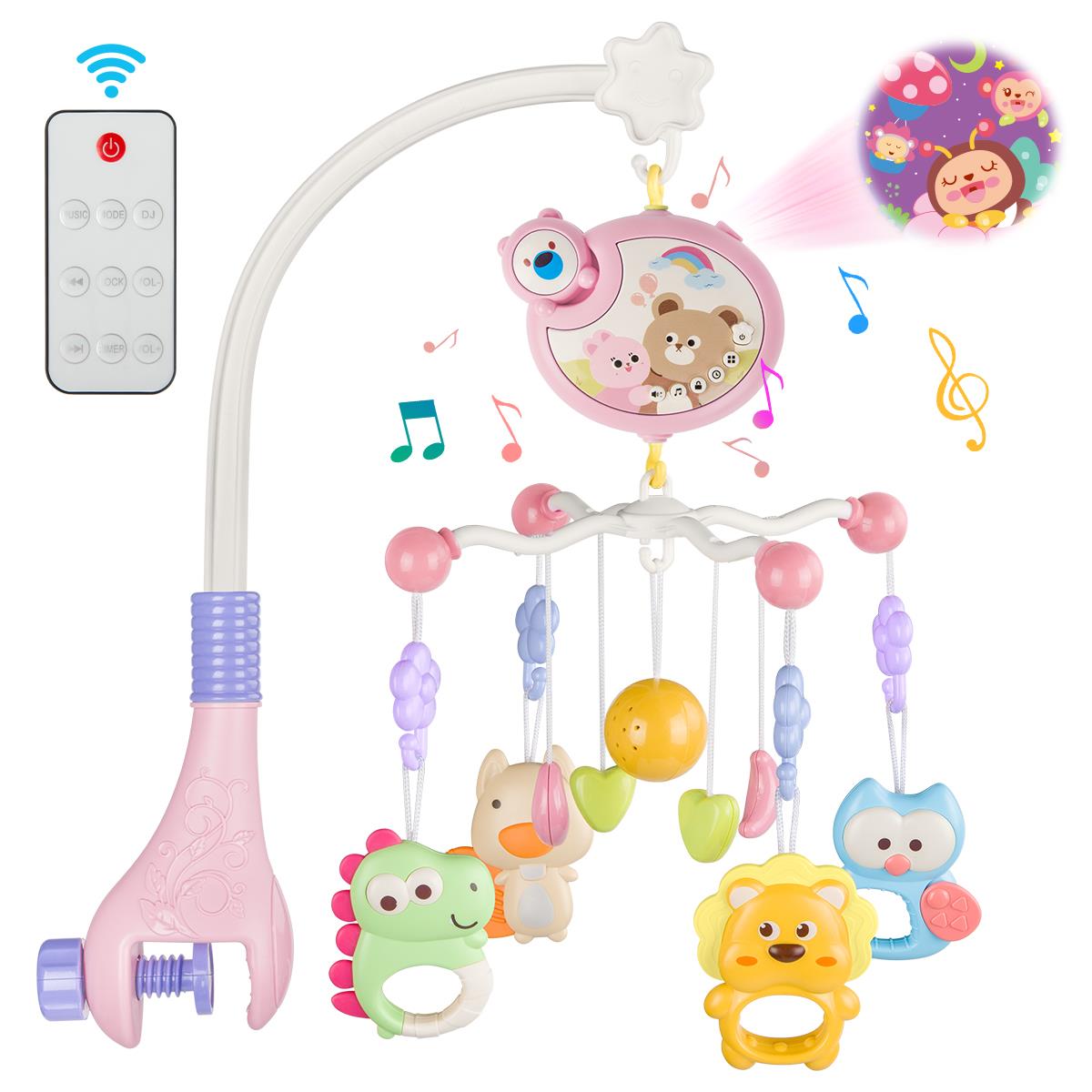 Crib Mobile with Music and Lights, Baby Mobiles for Cribs