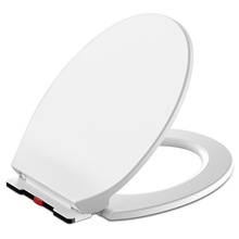 Toilet Seat Elongated with Slow Close Hinges, Quiet-Close Lid and Seat, Cotton White