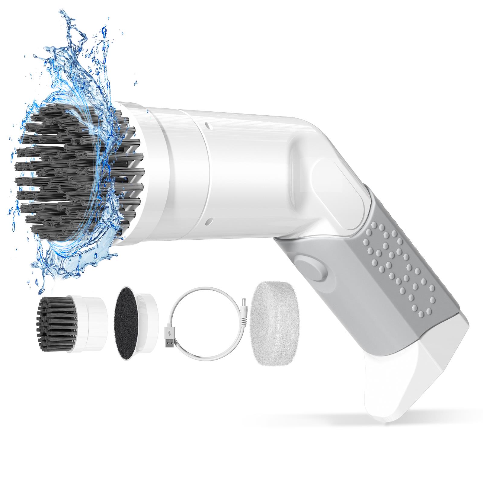 Electric Spin Scrubber, Portable Cordless Bathroom Scrubber & Handheld Shower Scrubber