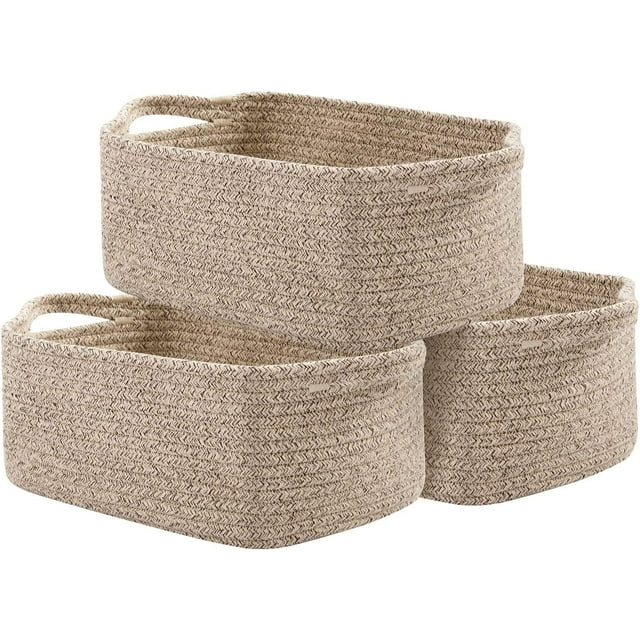 Cotton Rope Baskets, Woven Baskets for Storage, Nursery Storage Baskets