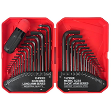 35PCS Hex Key Set with Torque Handle SAE and Metric Assortment L Shape Chrome Vanadium Steel