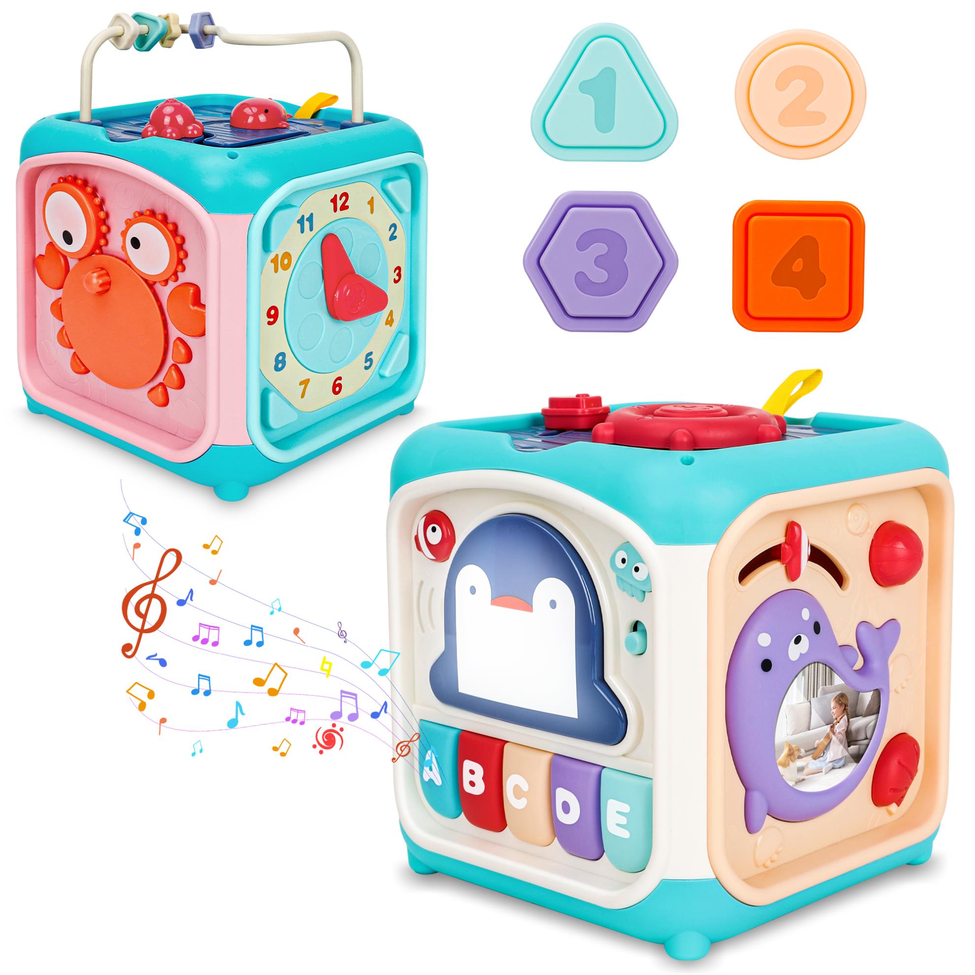 Busy Cube Toys for 1 Year Old Boy, Montessori Toys for 1+ Year Old